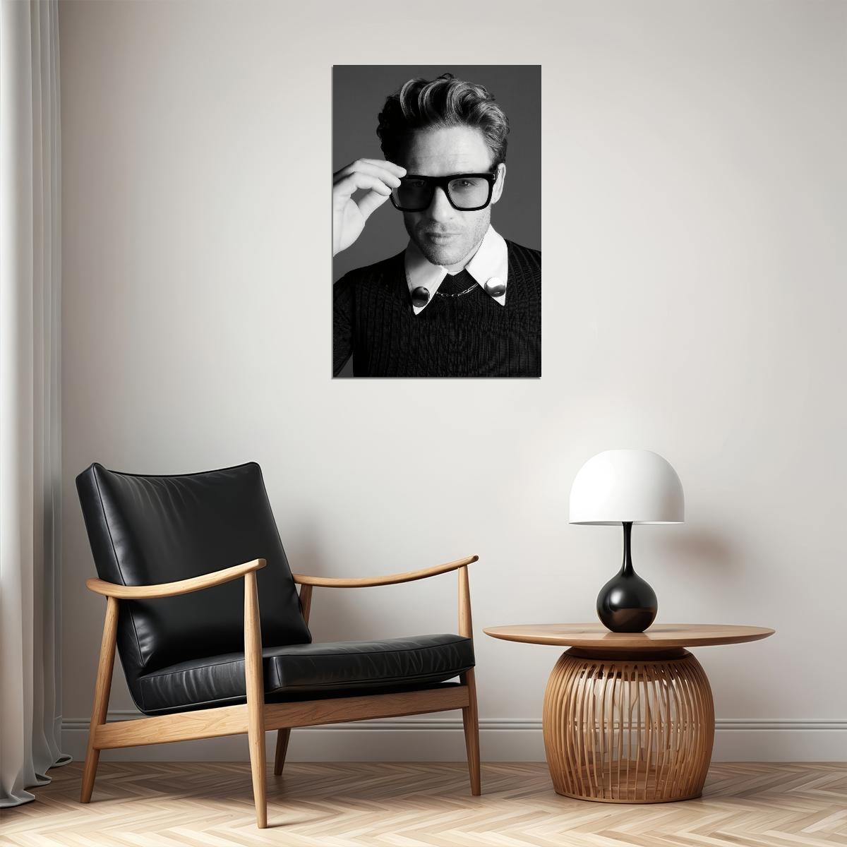 James Norton Poster for Room Aesthetic Black and White Celebrity Photo Print - xonomax