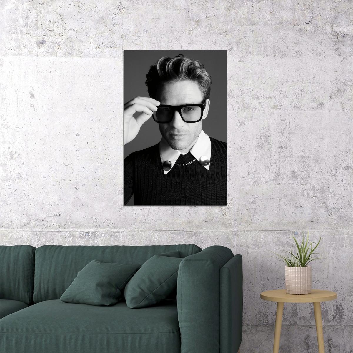 James Norton Poster for Room Aesthetic Black and White Celebrity Photo Print - xonomax