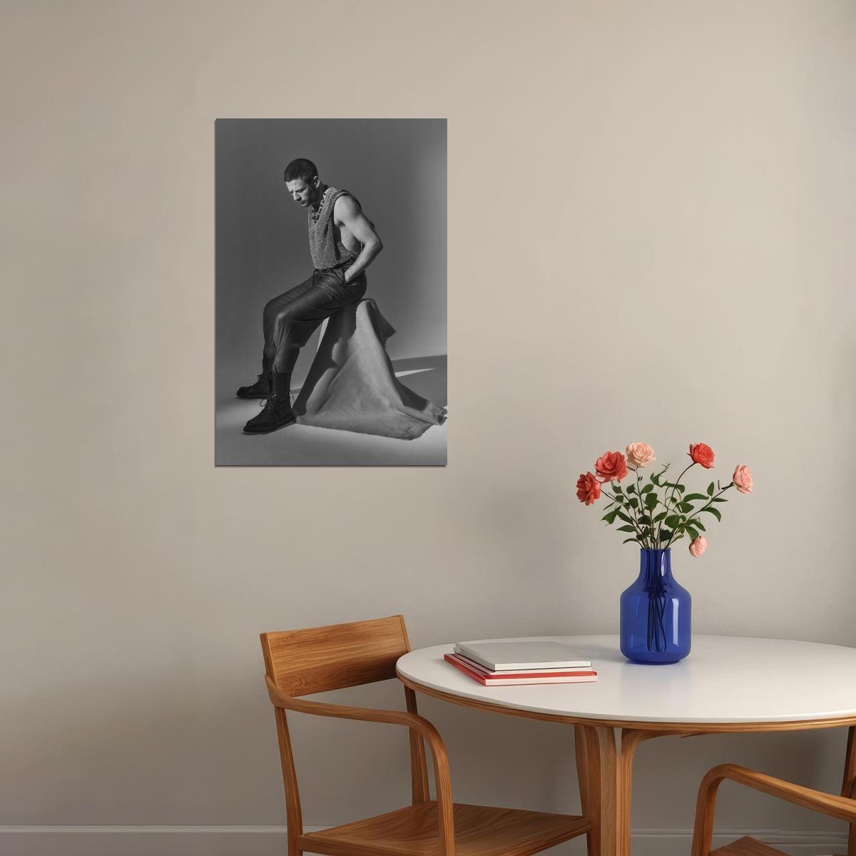 James Norton Poster for Room Aesthetic Black and White Celebrity Photo Print - xonomax