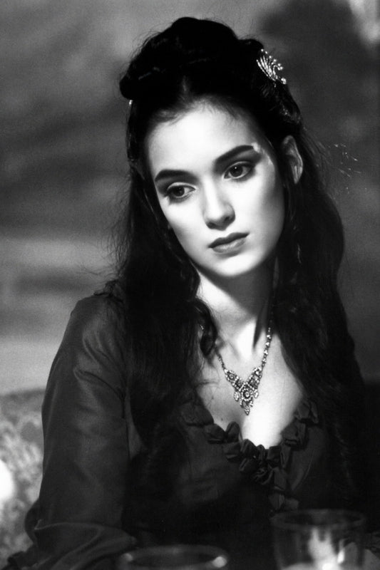 Winona Ryder Young Poster for Room Aesthetic Black and White Celebrity Photo Print - xonomax