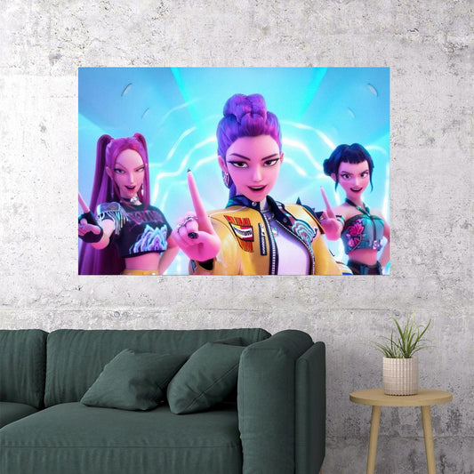 KPop Demon Hunters – Huntr/X Trio Art