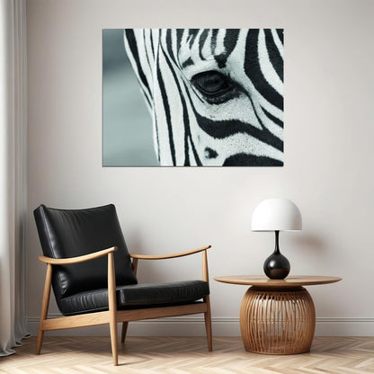 Close-Up Zebra's Eye Animal Art Poster - xonomax