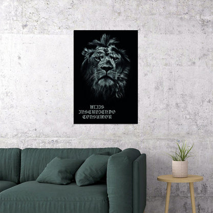 Aliis Inserviendo Consumor Lion King Animal Art Poster Latin Timeless Quote - xonomax