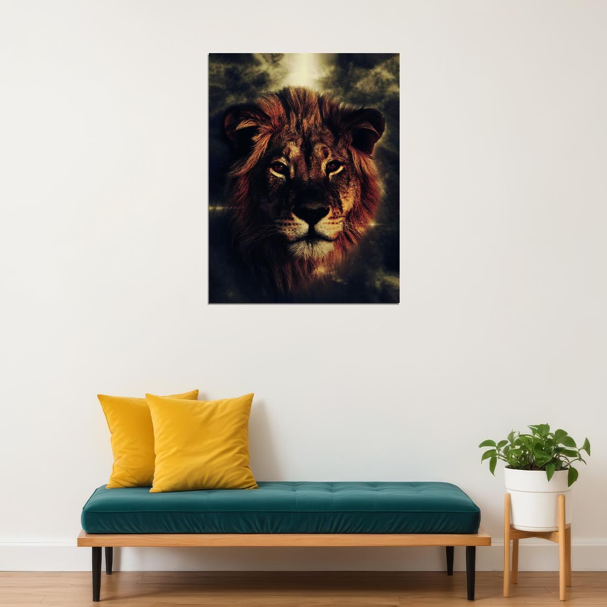 The Young Lion: A Symbol of Hope and Inspiration Animal Art Poster - xonomax