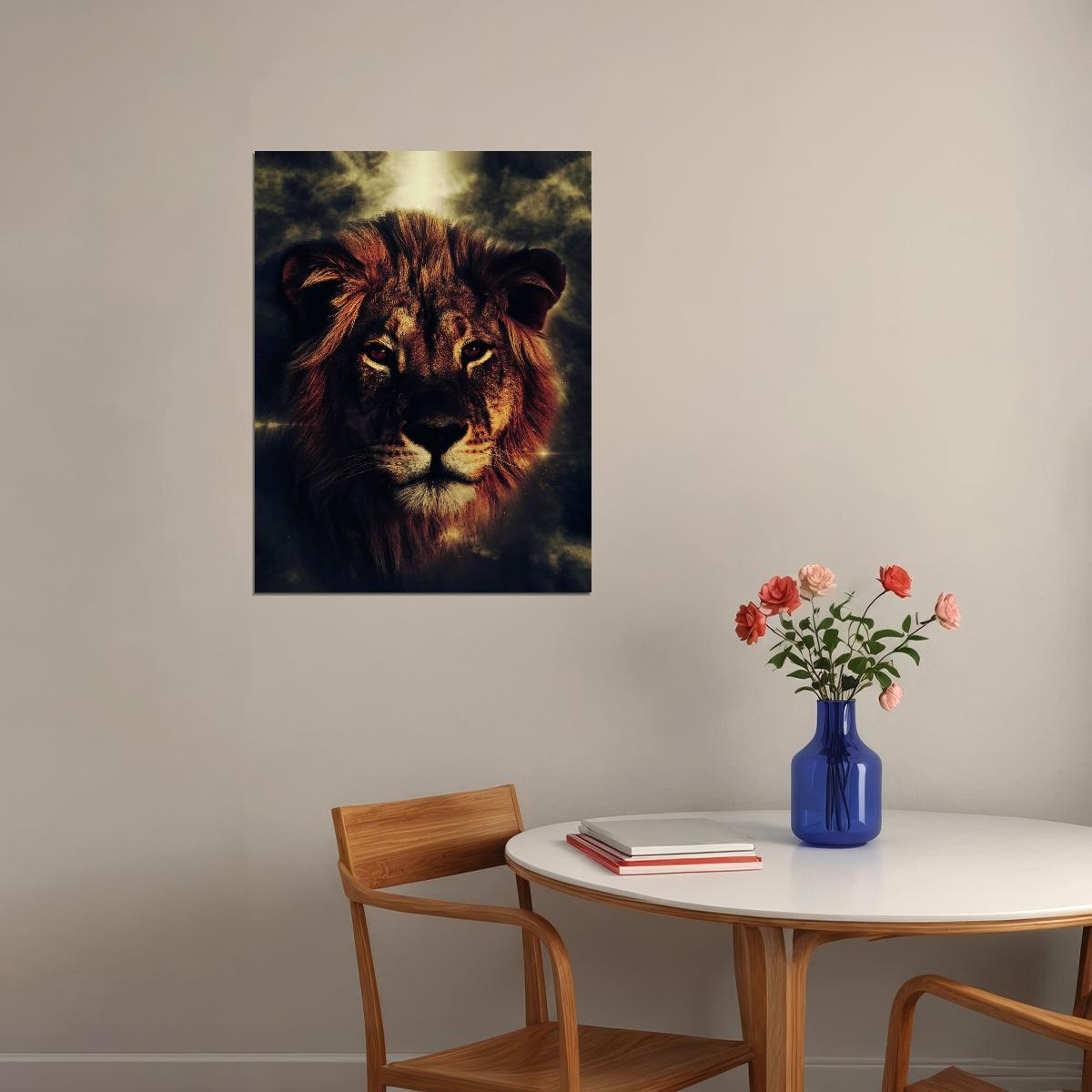 The Young Lion: A Symbol of Hope and Inspiration Animal Art Poster - xonomax