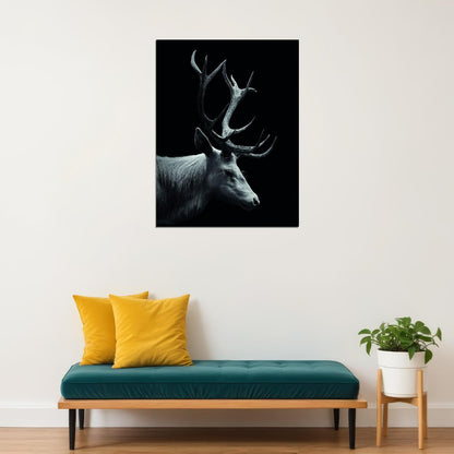 The Deer: A Striking and Elegant Silhouette Animal Art Poster - xonomax
