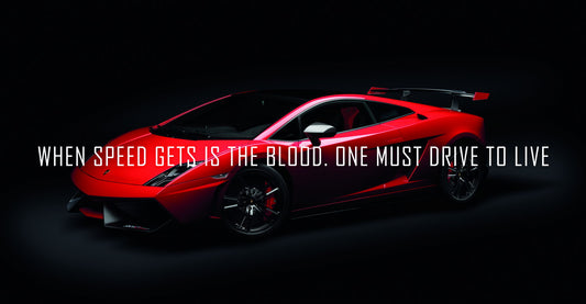 When Speed Gets Is The Blood Dark Style Red Lamborghini With Quote Poster