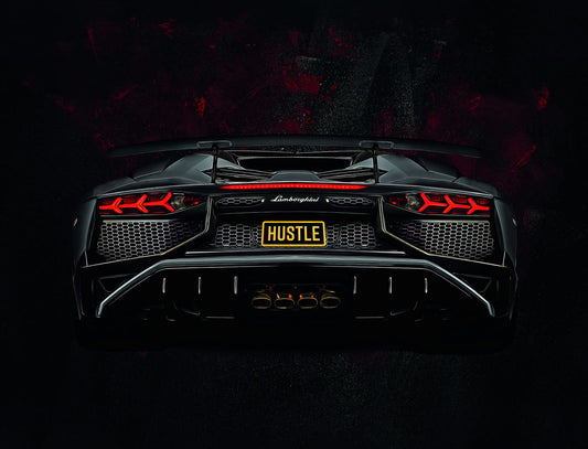 Dark Style Lamborghini Hustle Poster