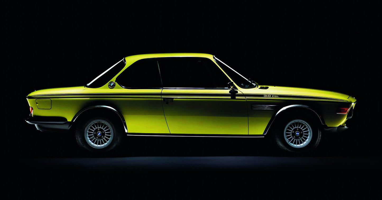 Neon Old BMW Car Poster