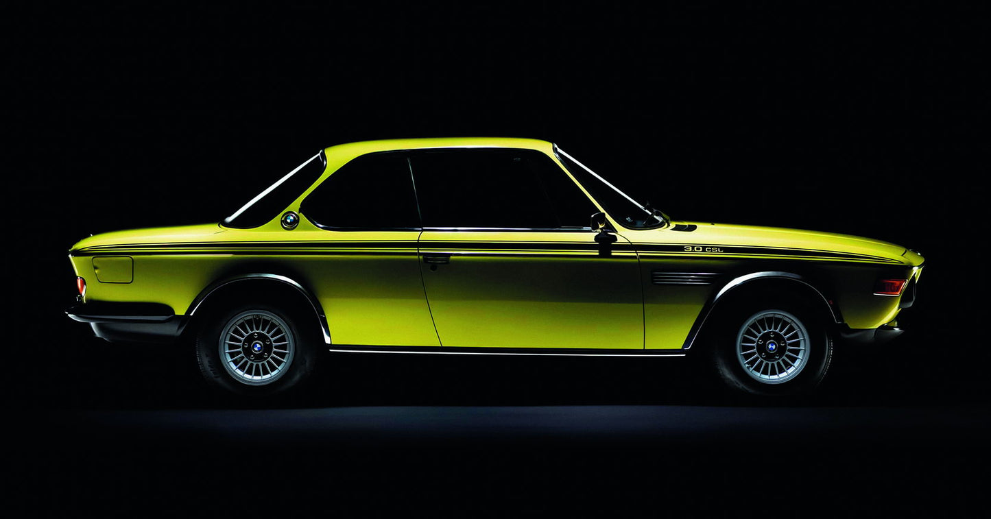 Gold Old BMW Car Poster