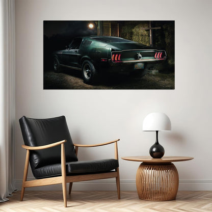 The Ford Mustang Bullitt Car Poster