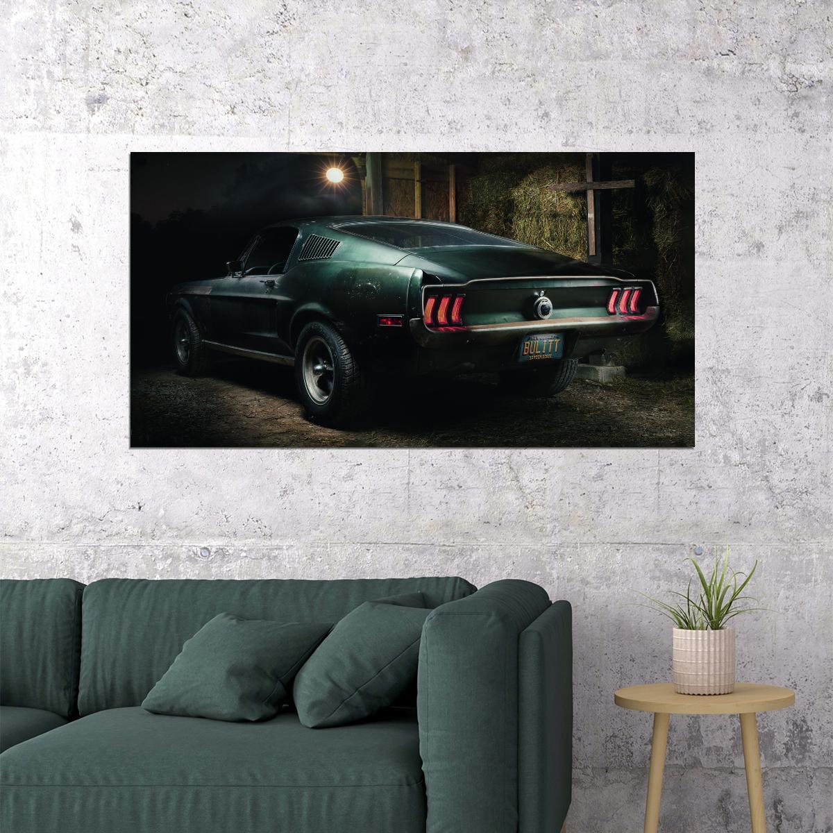 The Ford Mustang Bullitt Car Poster