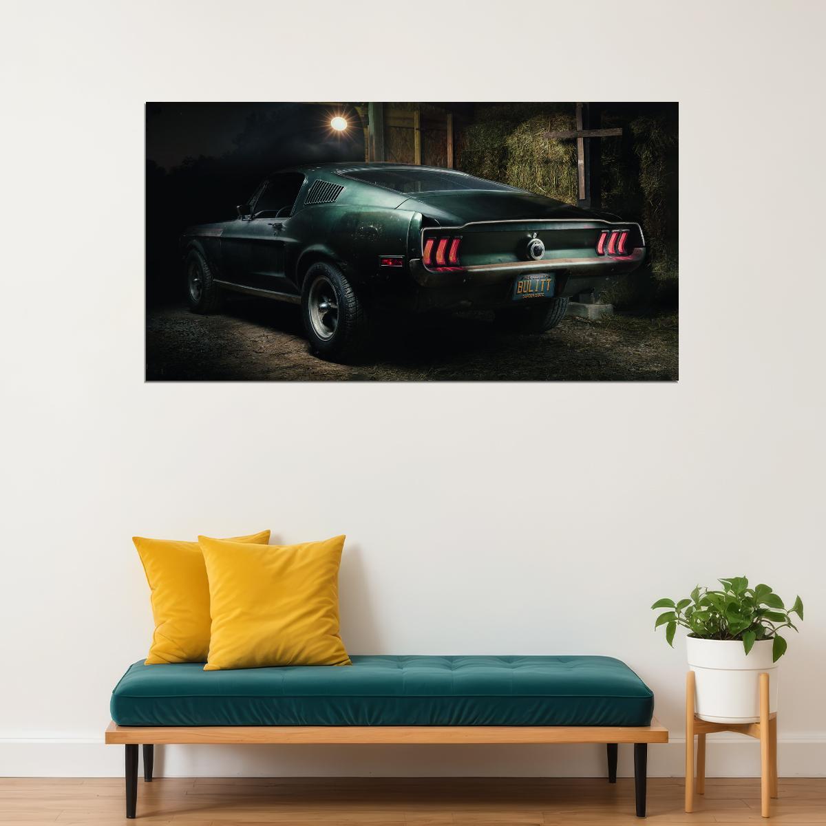 The Ford Mustang Bullitt Car Poster