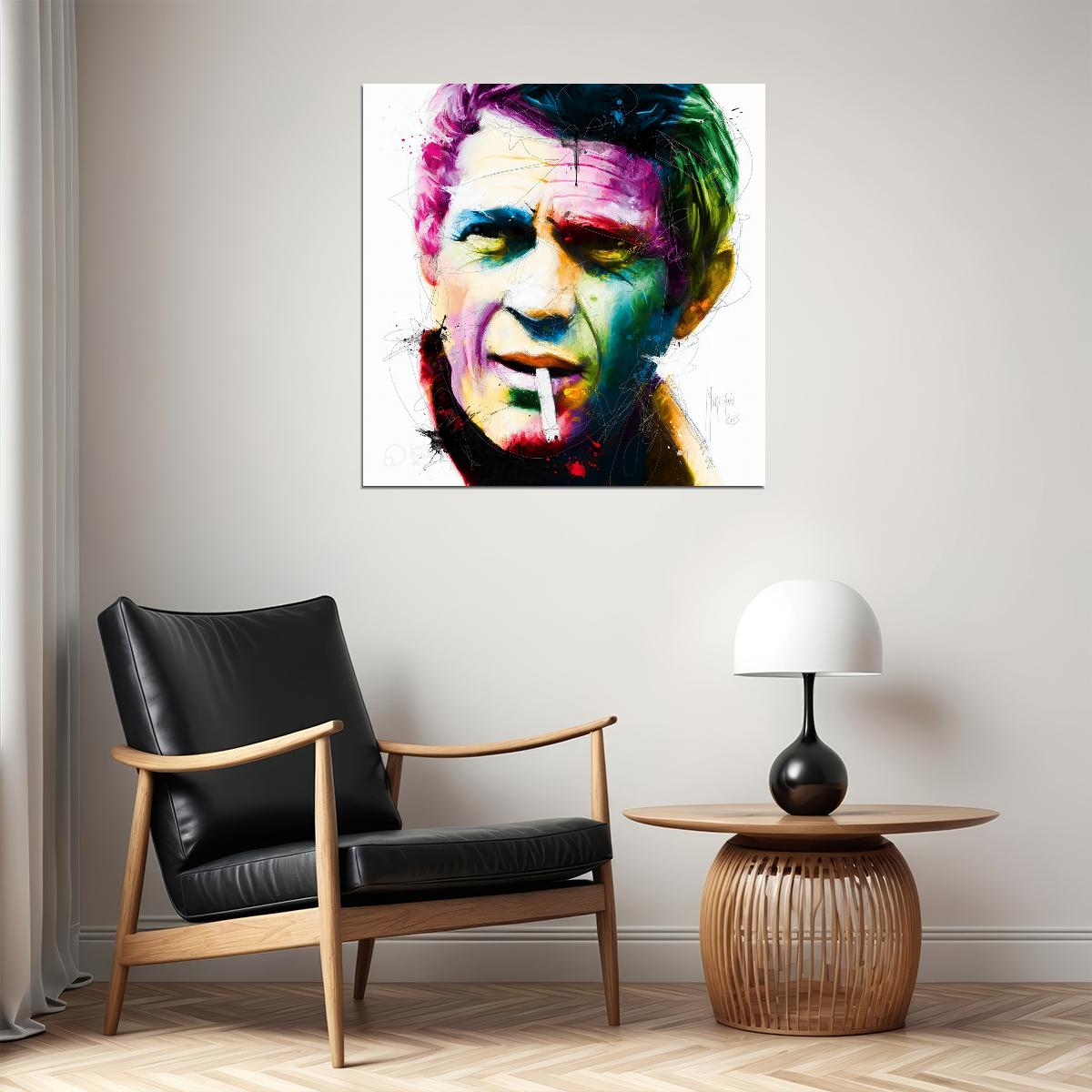 Steve McQueen American Actor and Racer Poster - xonomax