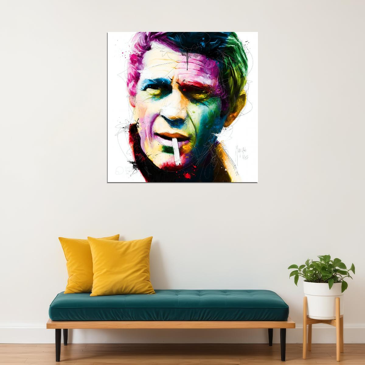 Steve McQueen American Actor and Racer Poster - xonomax