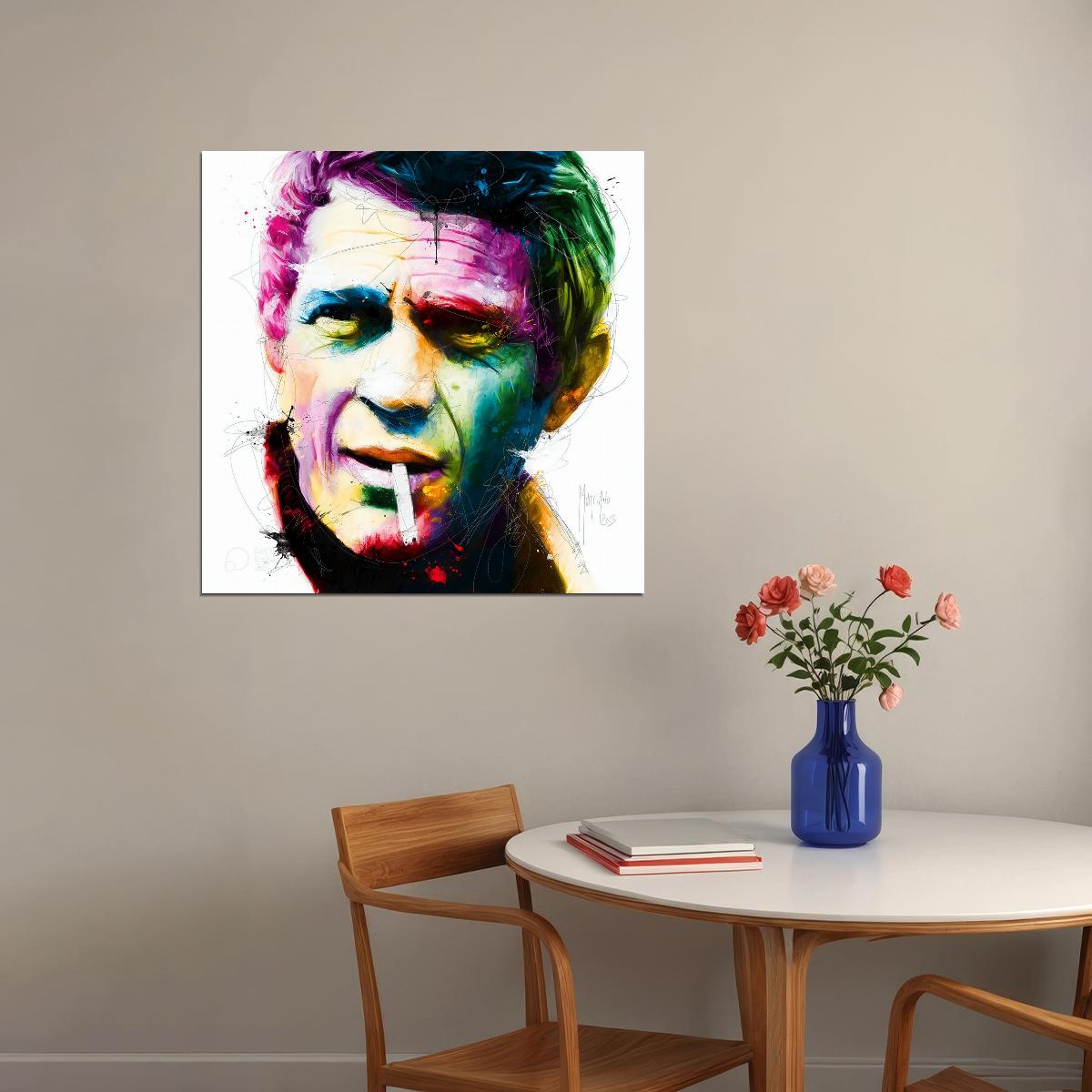 Steve McQueen American Actor and Racer Poster - xonomax
