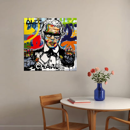 Karl Lagerfeld Pop Art Graffiti Poster Wall Art Interior Chanel