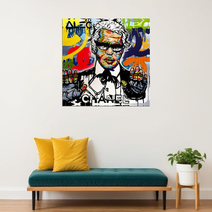 Karl Lagerfeld Pop Art Graffiti Poster Wall Art Interior Chanel