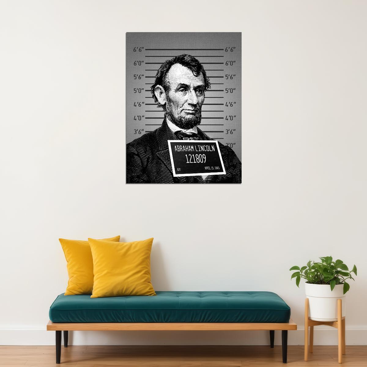 Mug Shot Abraham Lincoln Poster