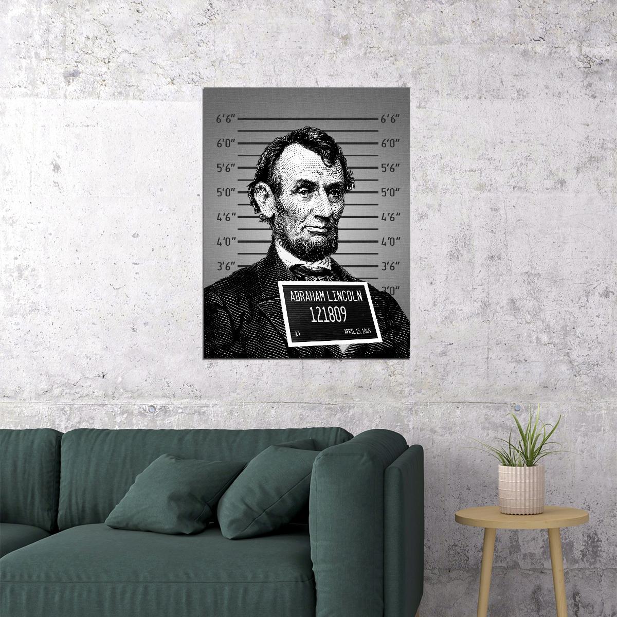 Mug Shot Abraham Lincoln Poster