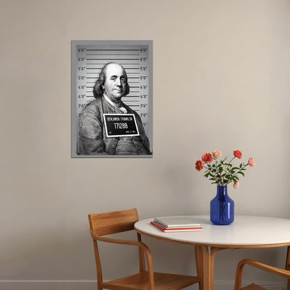 Mug Shot Benjamin Franklin Poster