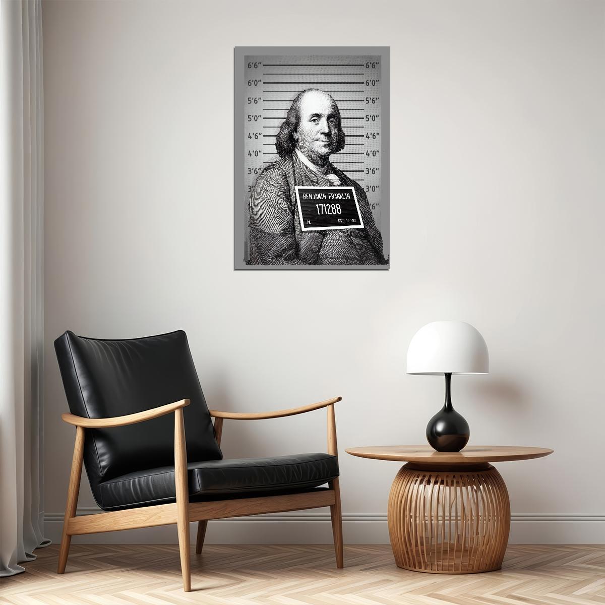 Mug Shot Benjamin Franklin Poster