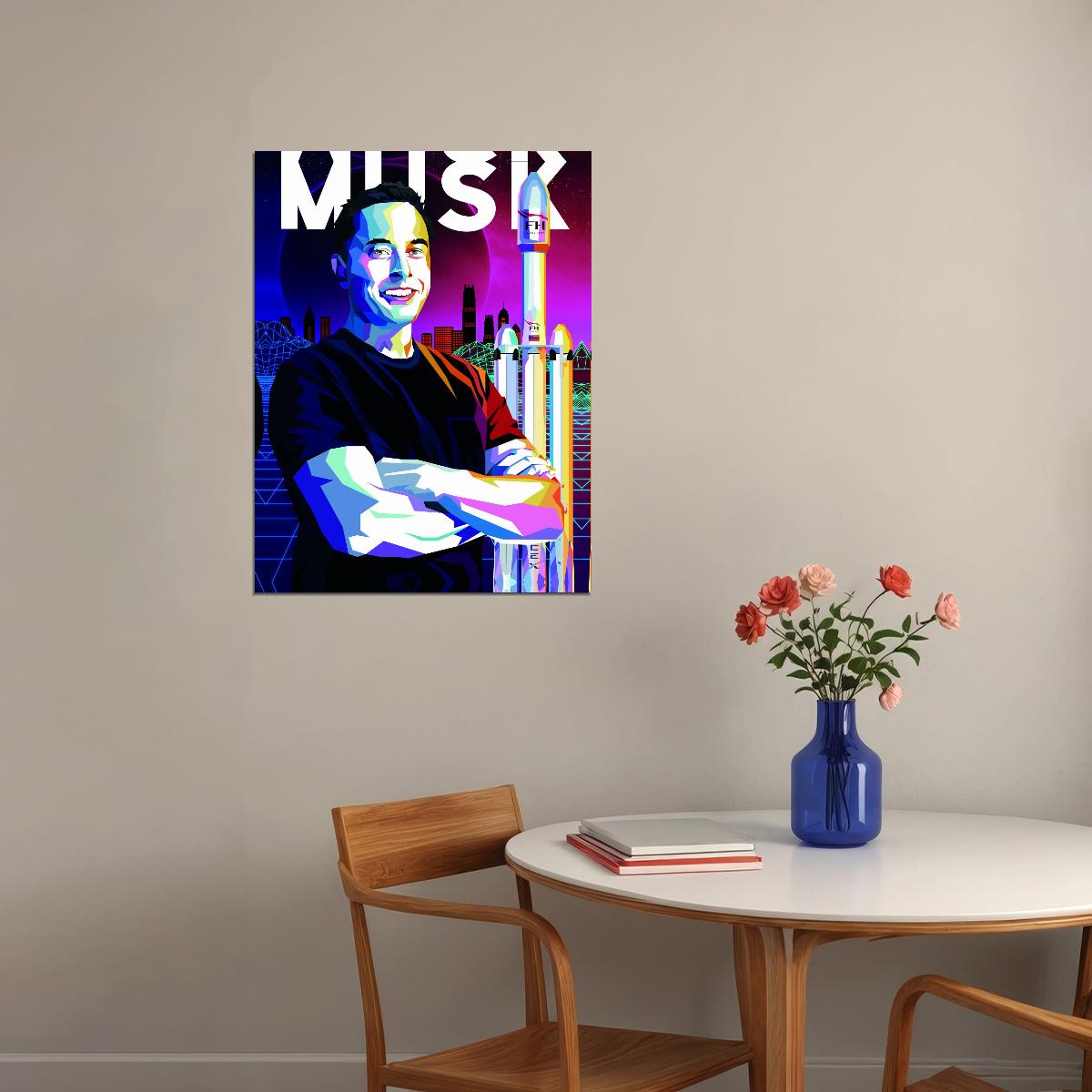 Ilon Musk Poster American Entrepreneur Engineer Billionaire - xonomax