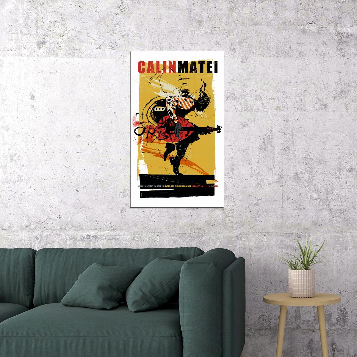 Calin Matei Gig Poster Music Jazz Illustration Wall Art