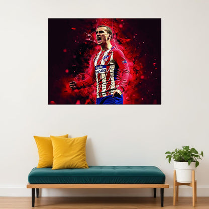 Antoine Griezmann Poster Abstract Art Atletico Madrid