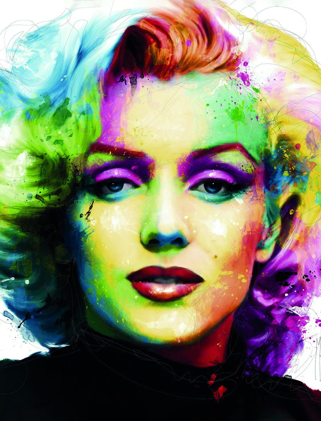 Marilyn Monroe Pop Art Poster Multicolor Wall Art