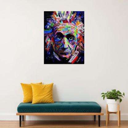 Colorful Portrait Albert Einstein Poster Brands Pop Art