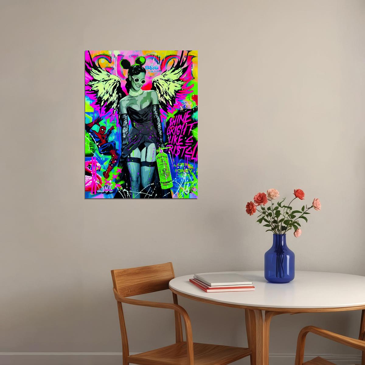 Girl Woman Feminine Pop Art Poster - xonomax