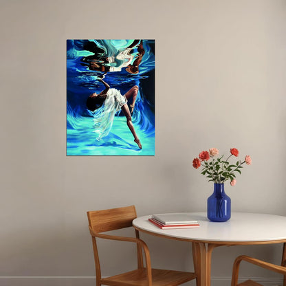 Oil Painting Interior Painting Reflection Of A Girl Under Water On Oil - xonomax