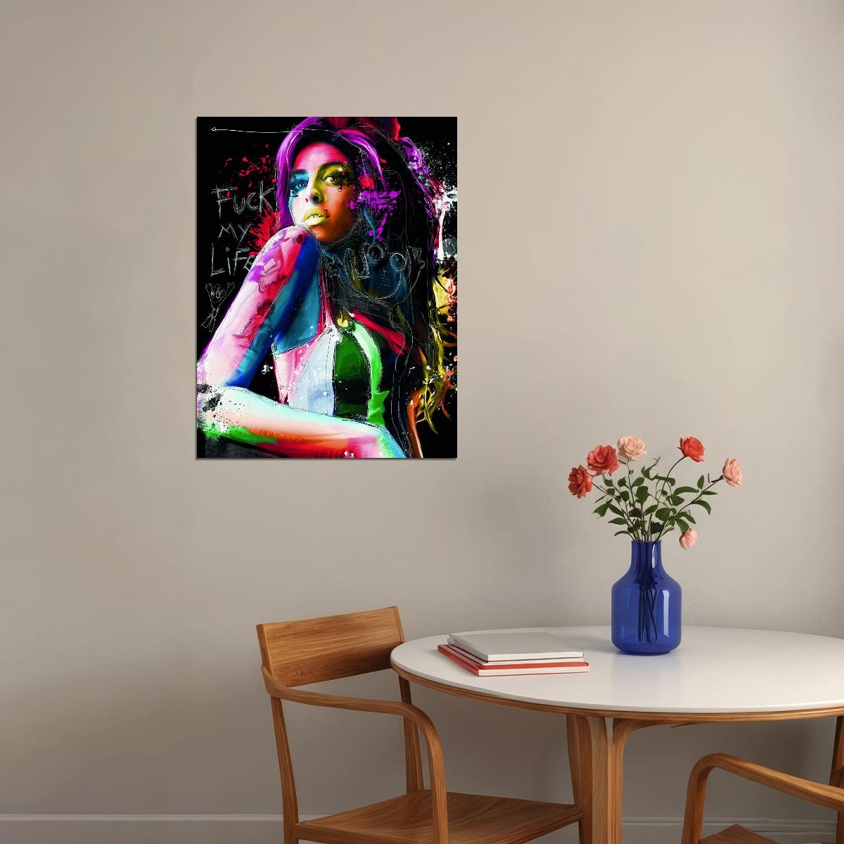Colorful Girl Pop Art Print Poster - xonomax