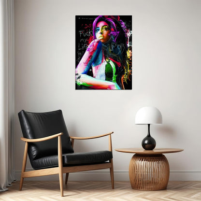 Colorful Girl Pop Art Print Poster - xonomax