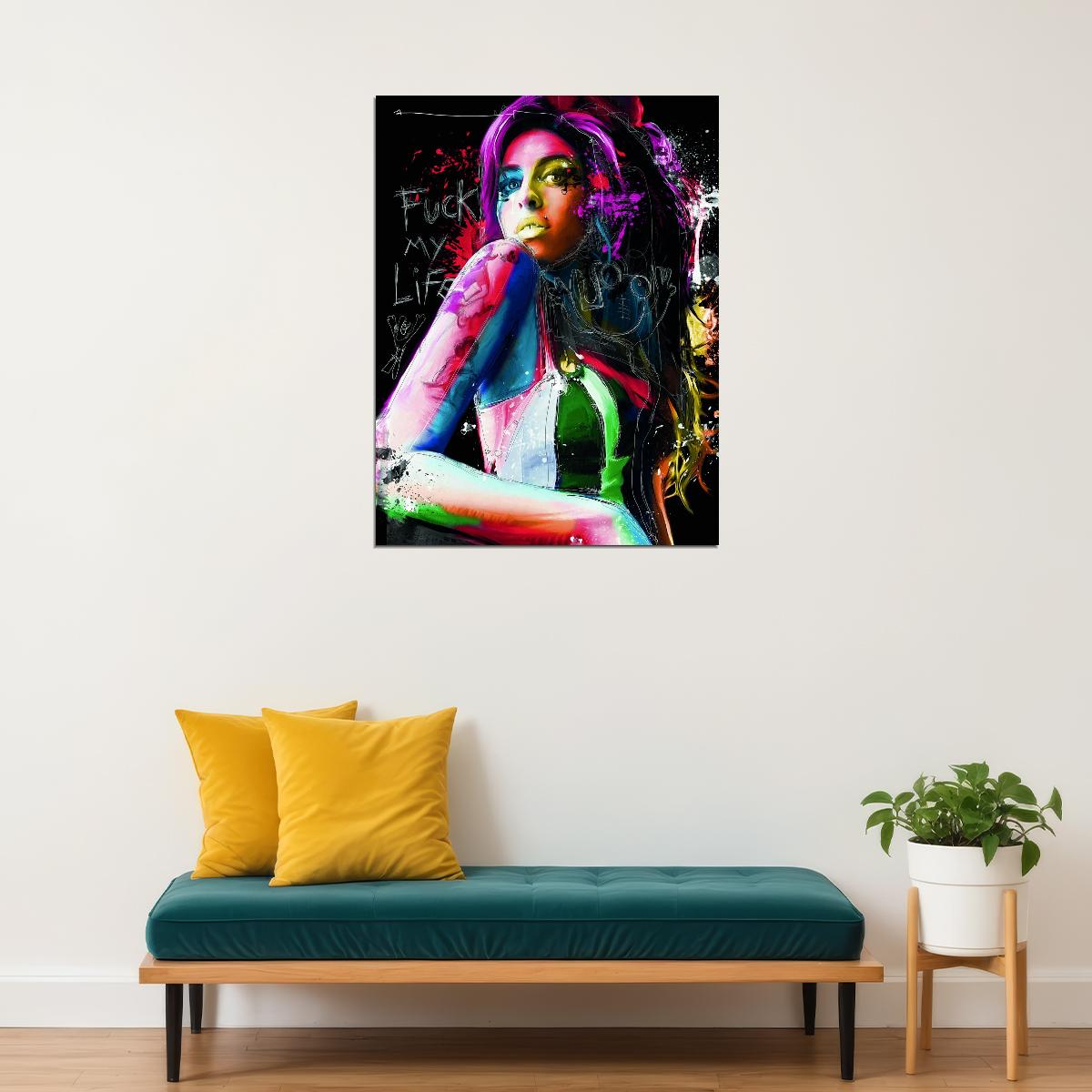 Colorful Girl Pop Art Print Poster - xonomax