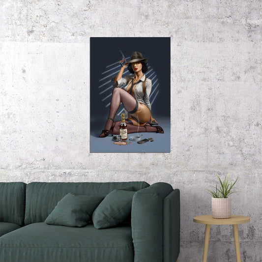 The Surprise Of Closed Poster Eyes Pink Lips Girl Wall Art - xonomax