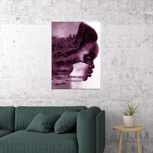 Dreamcatcher The Duo Of Woman And Nature Poster Surreal Collages Wall Art - xonomax