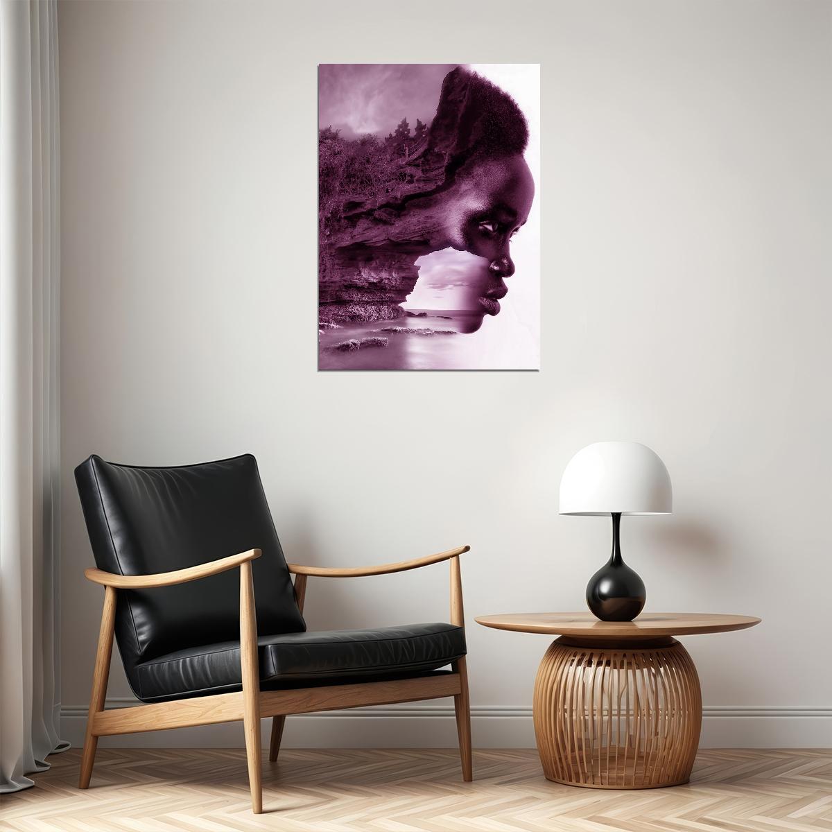 Dreamcatcher The Duo Of Woman And Nature Poster Surreal Collages Wall Art - xonomax
