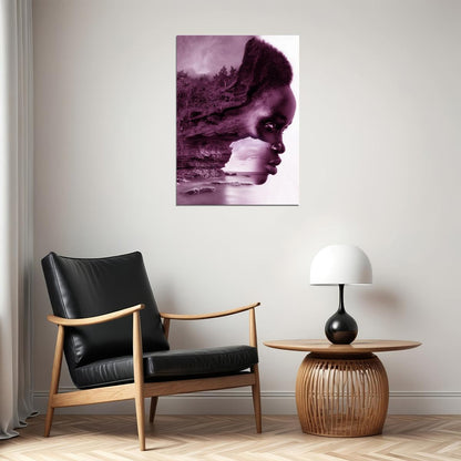 Dreamcatcher The Duo Of Woman And Nature Poster Surreal Collages Wall Art - xonomax
