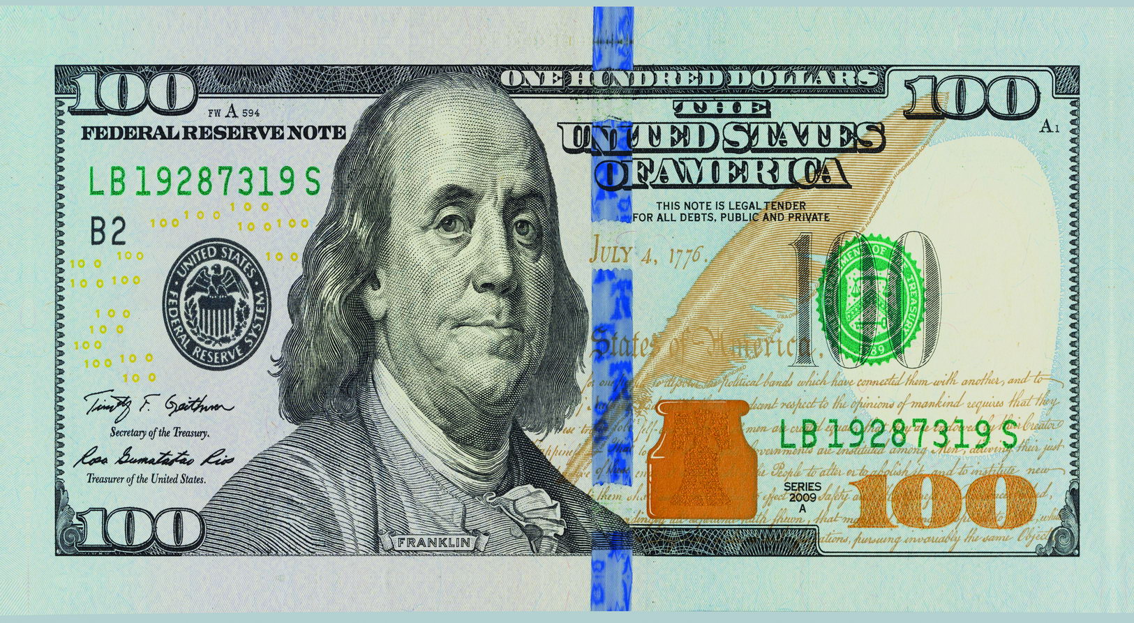 Just One Hundred Bucks Poster Benjamin Franklin Dollar Bright Style Wall Art - xonomax