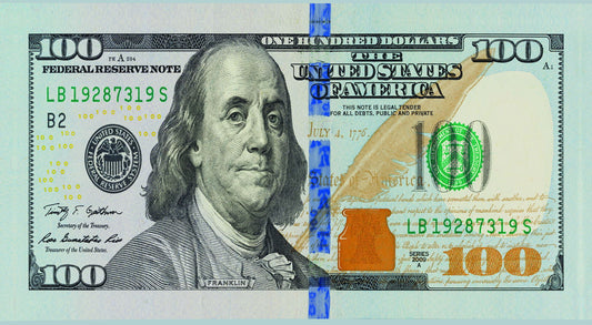 Just One Hundred Bucks Poster Benjamin Franklin Dollar Bright Style Wall Art - xonomax