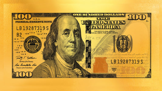 Just One Hundred Bucks Poster Benjamin Franklin Dollar Gazette Style Wall Art - xonomax