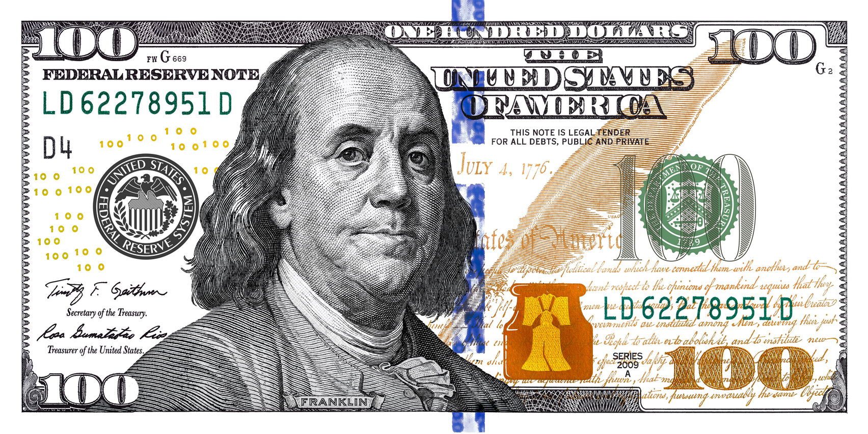 Just One Hundred Bucks Poster Benjamin Franklin 100 Dollar Bill Style Wall Art - xonomax