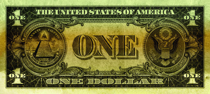 One Dollar Poster Annuit Coeptis Novus Ordo Seclorum Wall Art 1 Dollar Bill