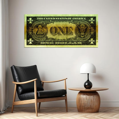 One Dollar Poster Annuit Coeptis Novus Ordo Seclorum Wall Art 1 Dollar Bill