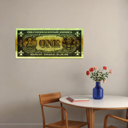 One Dollar Poster Annuit Coeptis Novus Ordo Seclorum Wall Art 1 Dollar Bill