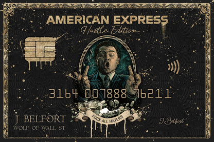 American Express J Belfort Poster Hustle Edition All Haters Inspirational Iconic Wall Art
