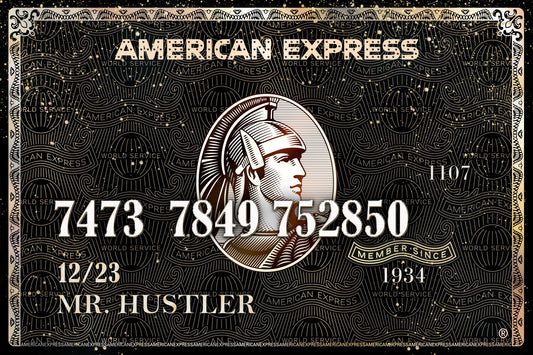 American Express Mr. Hustler Poster Hustle Edition Inspirational Iconic Wall Art - xonomax