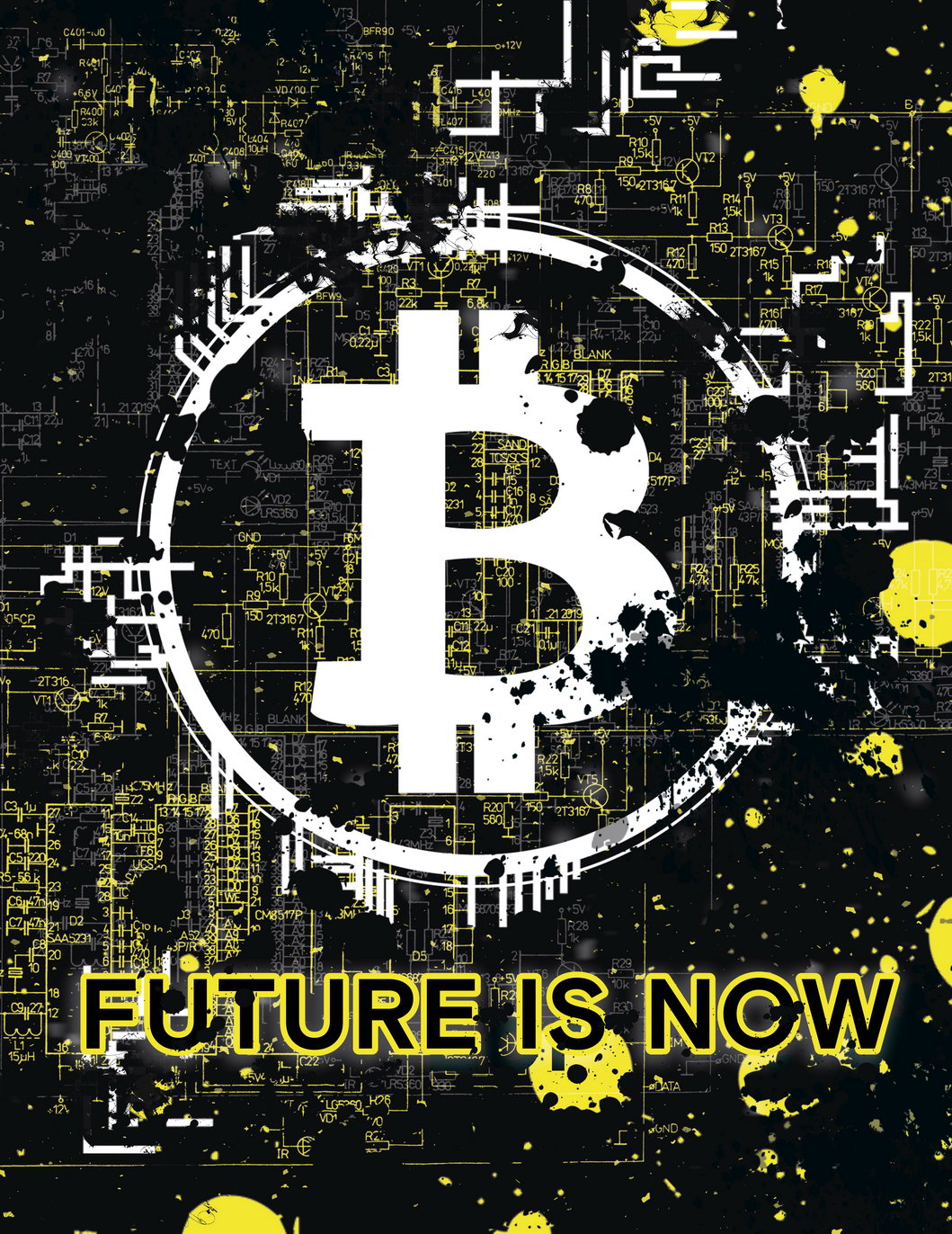 Bitcoin Future Pop Art Poster Graffiti Street Art Cryptocurrency Modern Financial Revolution Print - xonomax